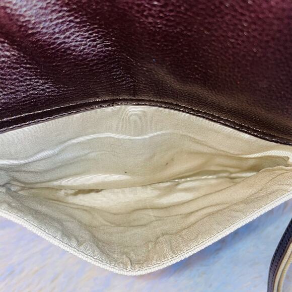 BCBG Max Azria canvas and yellow snakeskin print wristlet - Picture 4 of 5